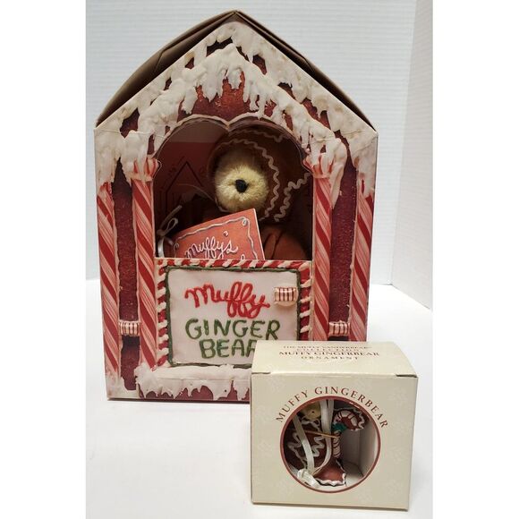 Muffy Ginger Bear Boxed 1992 Plush & Vanderbear Muffy Ginger Bear Ornament Boxed - Picture 2 of 11